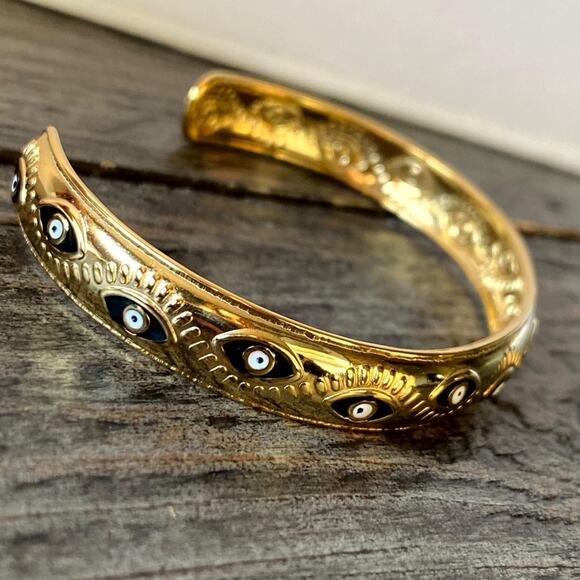 Free People Jewelry - NEW Evil Eye Cuff Bracelet